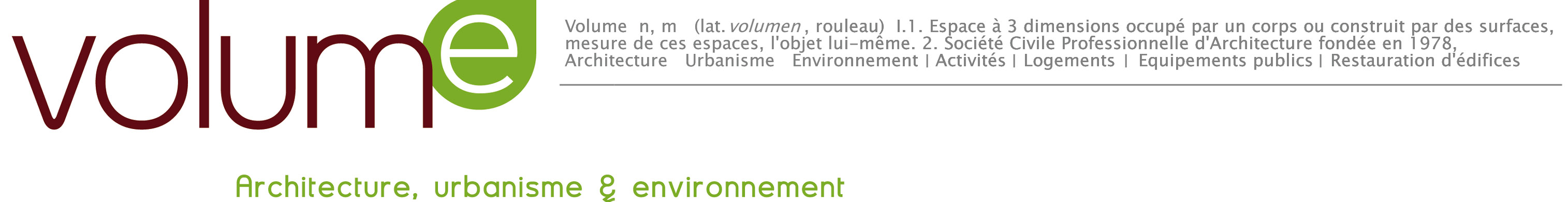 logo VOLUME ARCHITECTES